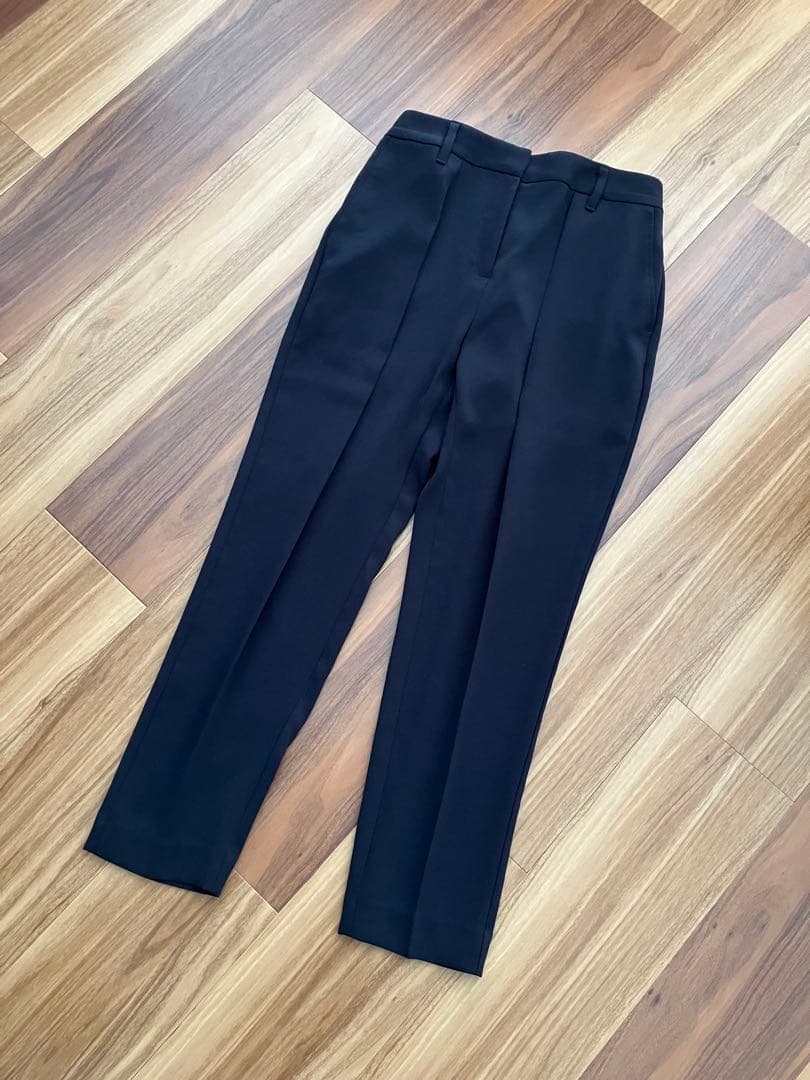 美品 PLST プラステ カラーレスジャケットパンツスーツ ネイビー S 卒業式