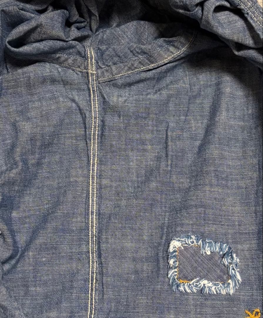 45rpm フリルシャツ(藍インディゴ)