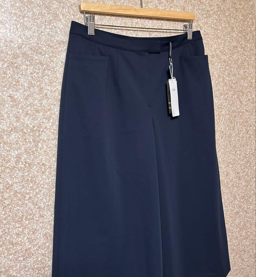 大きいサイズ Leilian レリアン ガウチョパンツ ワイドパンツ 15号 紺