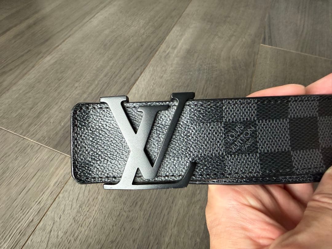 Louis Vuitton ダミエ ブラック ベルト サンチュール・LV