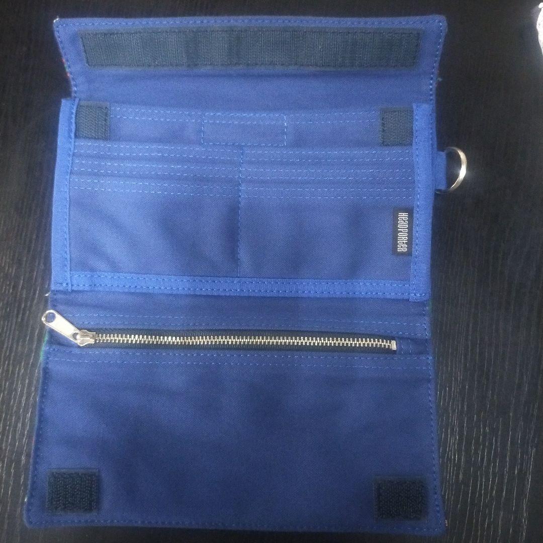 HEAD PORTER　ヘッドポーター　グリーンチェック　長財布　未使用ストック
