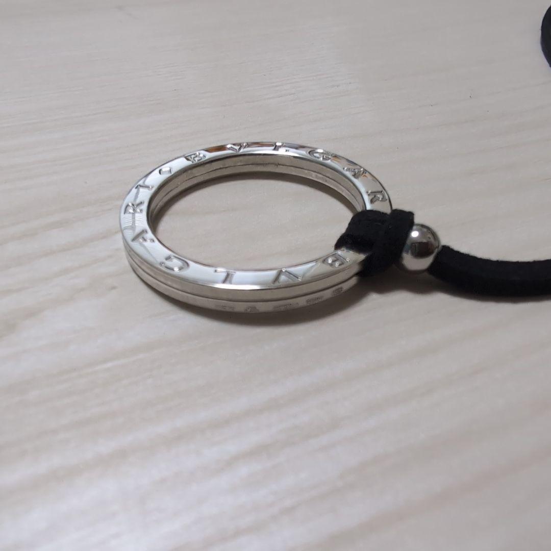 美品 BVLGARI ブルガリシルバー キーリング 新品チョーカー付きネックレス