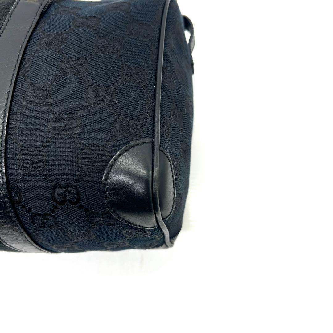 【極美品】グッチ ミニボストン ハンドバッグ GG キャンバス レザー 保存袋付