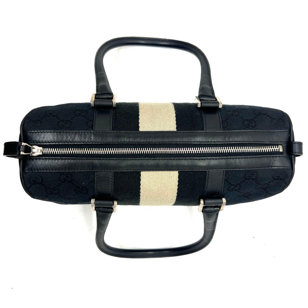 【極美品】グッチ ミニボストン ハンドバッグ GG キャンバス レザー 保存袋付