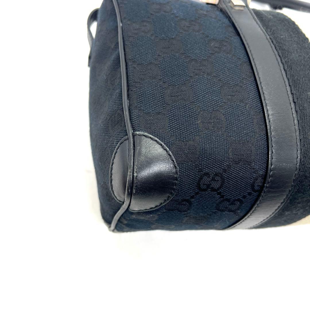 【極美品】グッチ ミニボストン ハンドバッグ GG キャンバス レザー 保存袋付