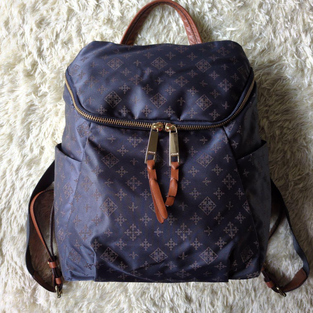 russet　ラシット　総柄　バックパック　ナイロン×レザー　リュック