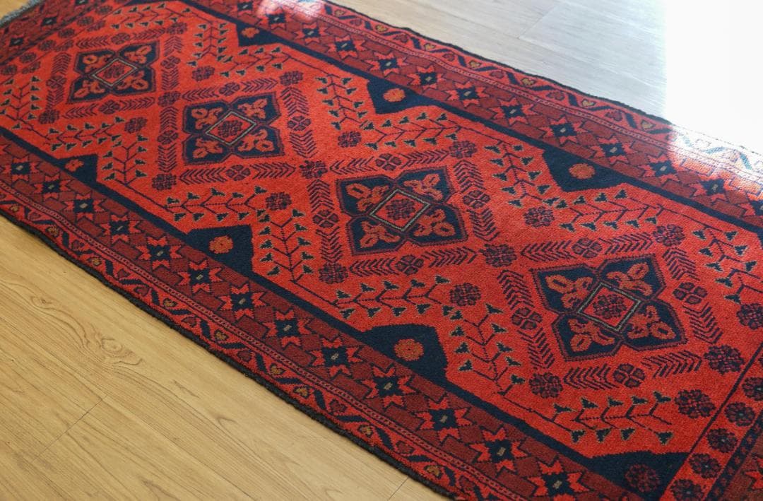 Halo 194×83cm 手織り絨毯 カールモハメディ ランナー