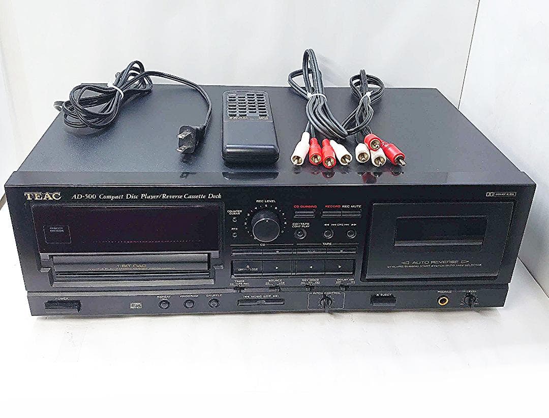 【TEAC】 AD-500｜CDプレーヤー＋カセットデッキ｜一体型｜リモコン付属
