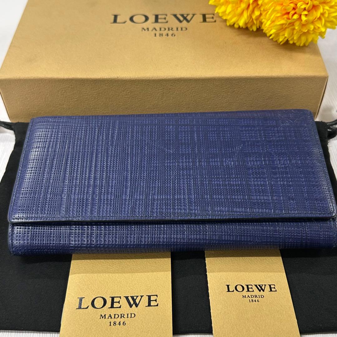 新品同様‼️ 現行　ロエベ　LOEWE 財布　二つ折り　長財布　アナグラム　ロゴ