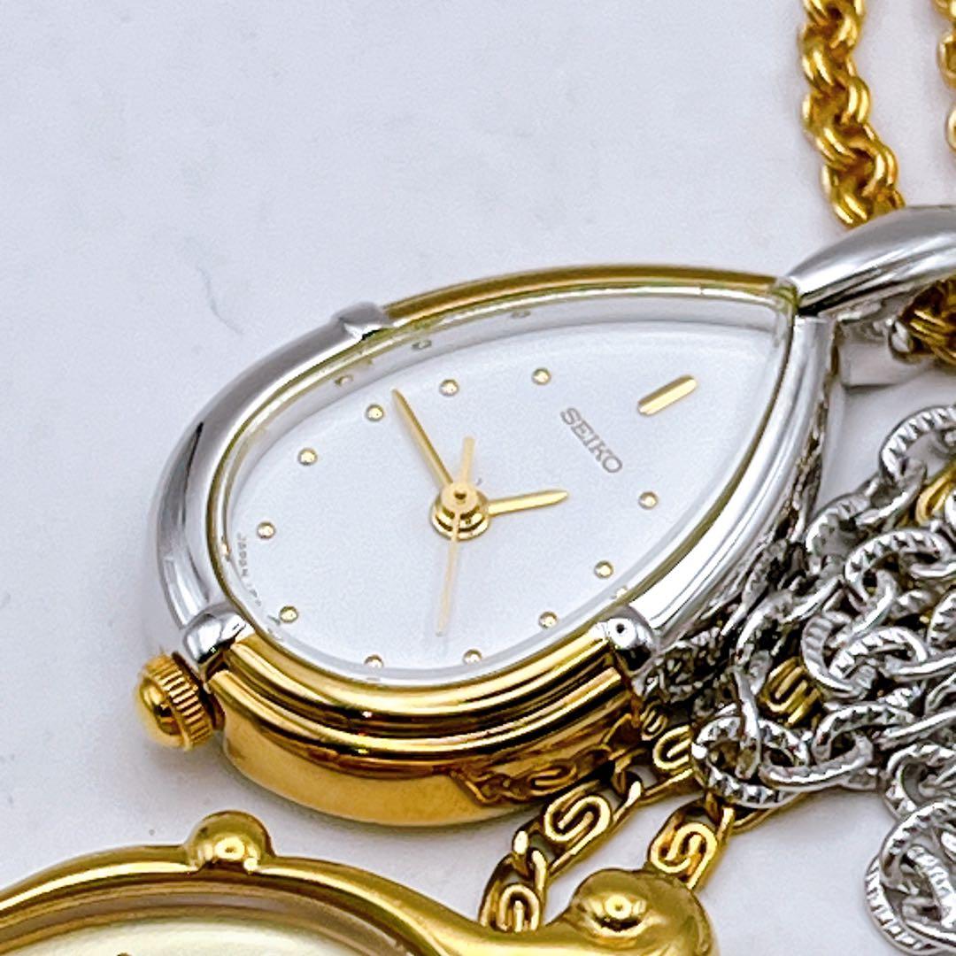 電池交換済み　セイコー　ペンダントウォッチ　レディース　時計　7点
