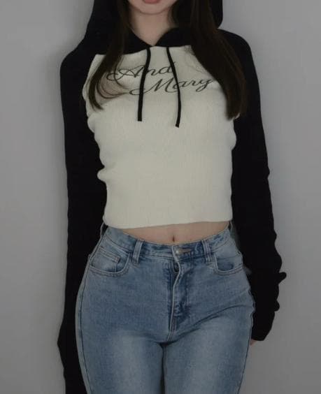 Letter mary logo tops　BK　andmary