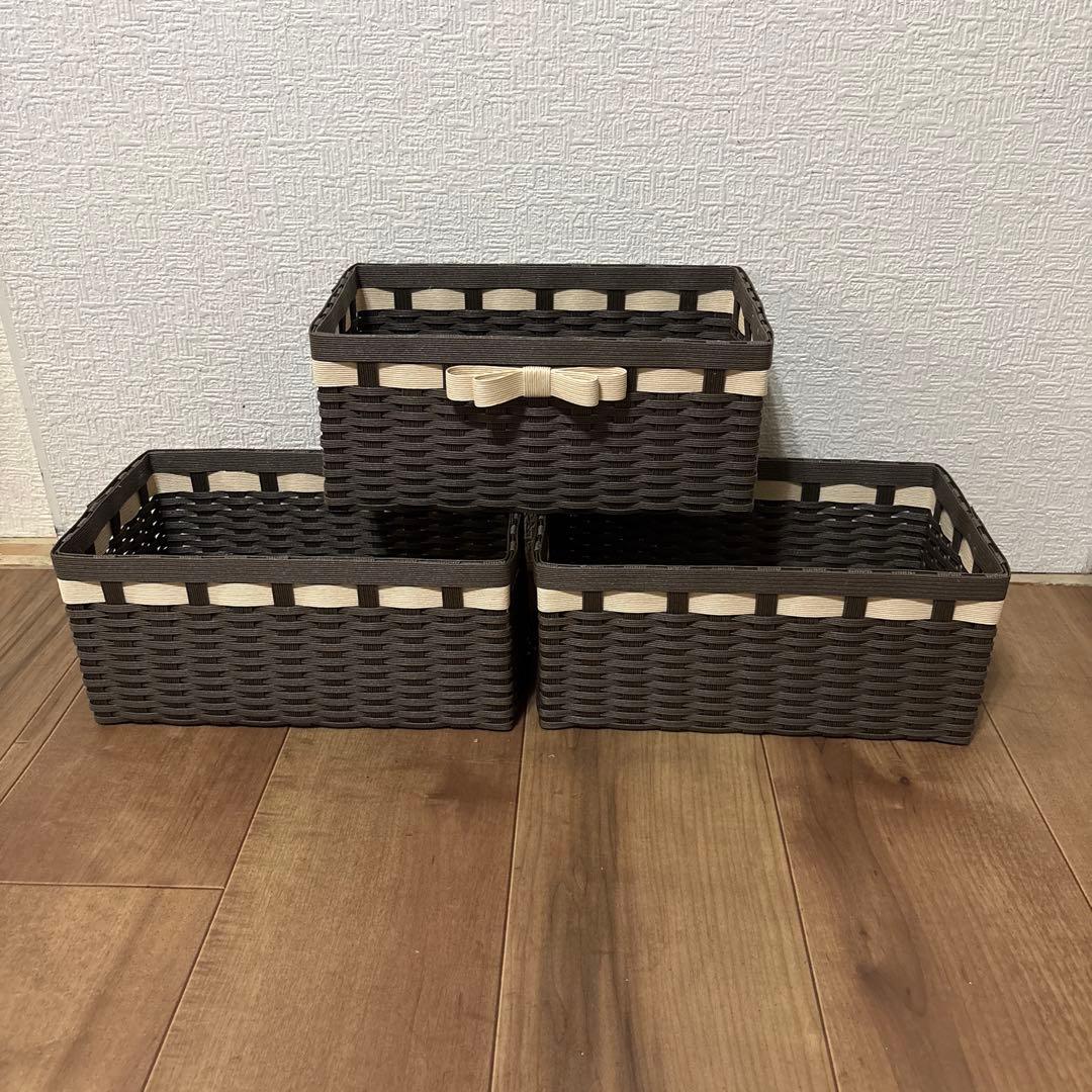 minoriページ　クラフトバンド　かご