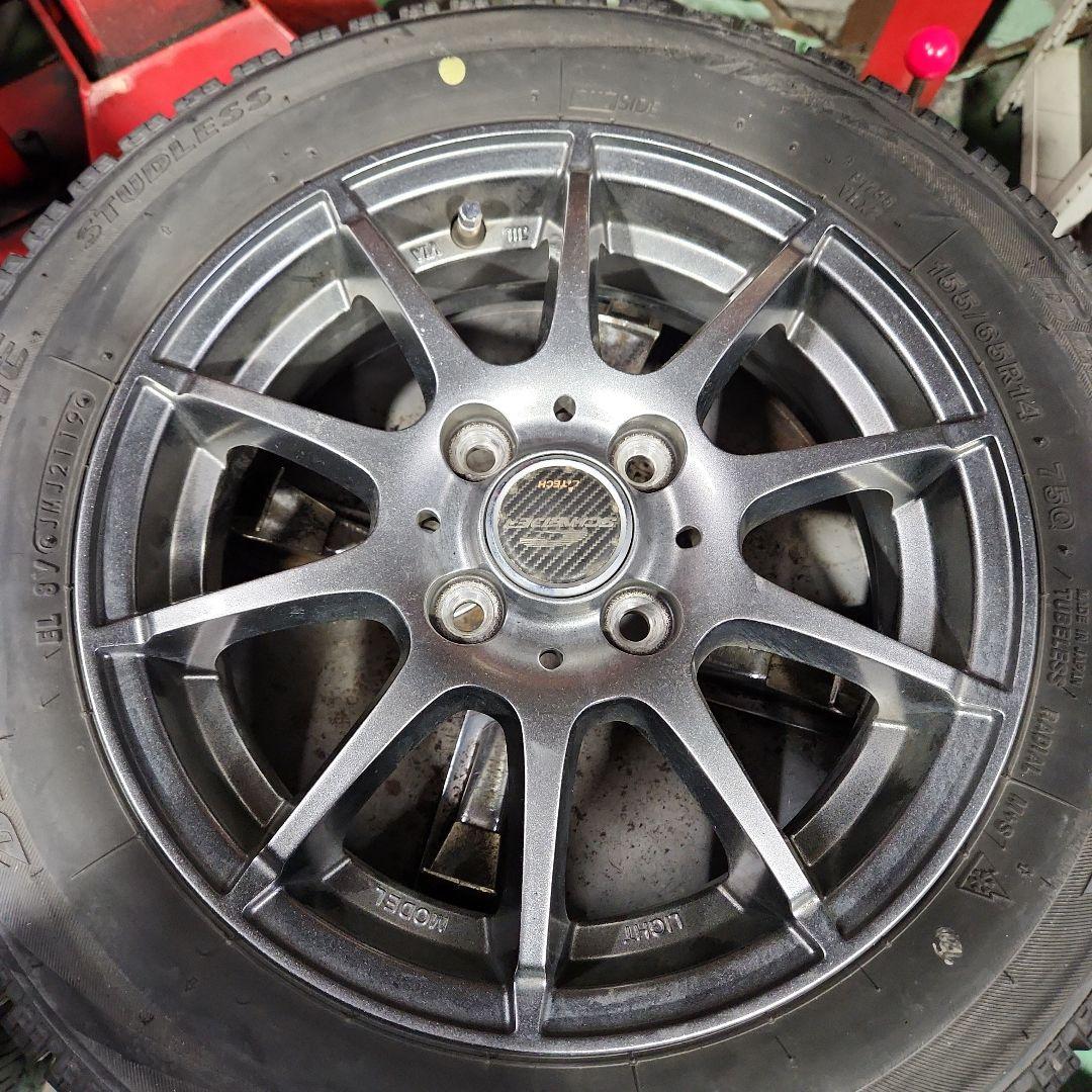 155/65R14　スタッドレス　外品アルミホイール付き　4本セット