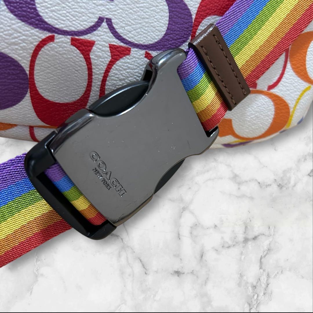【極美品希少】COACH RAINBOW 2472 ウエストポーチ PVCレザー