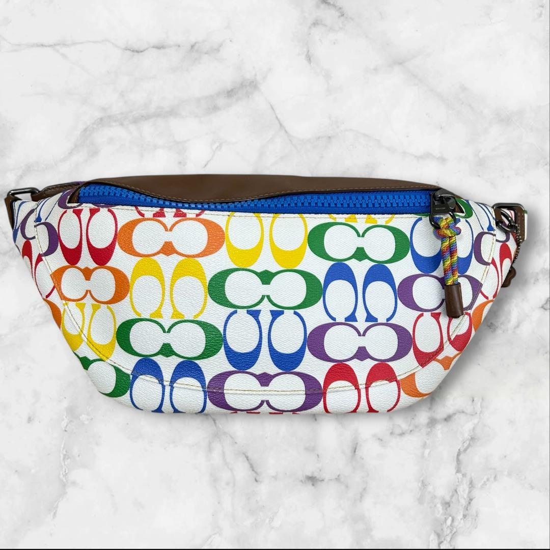 【極美品希少】COACH RAINBOW 2472 ウエストポーチ PVCレザー