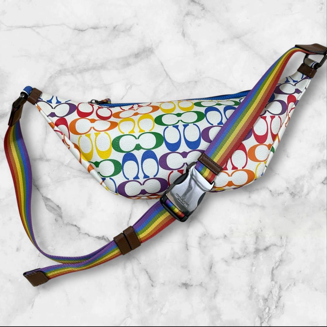 【極美品希少】COACH RAINBOW 2472 ウエストポーチ PVCレザー
