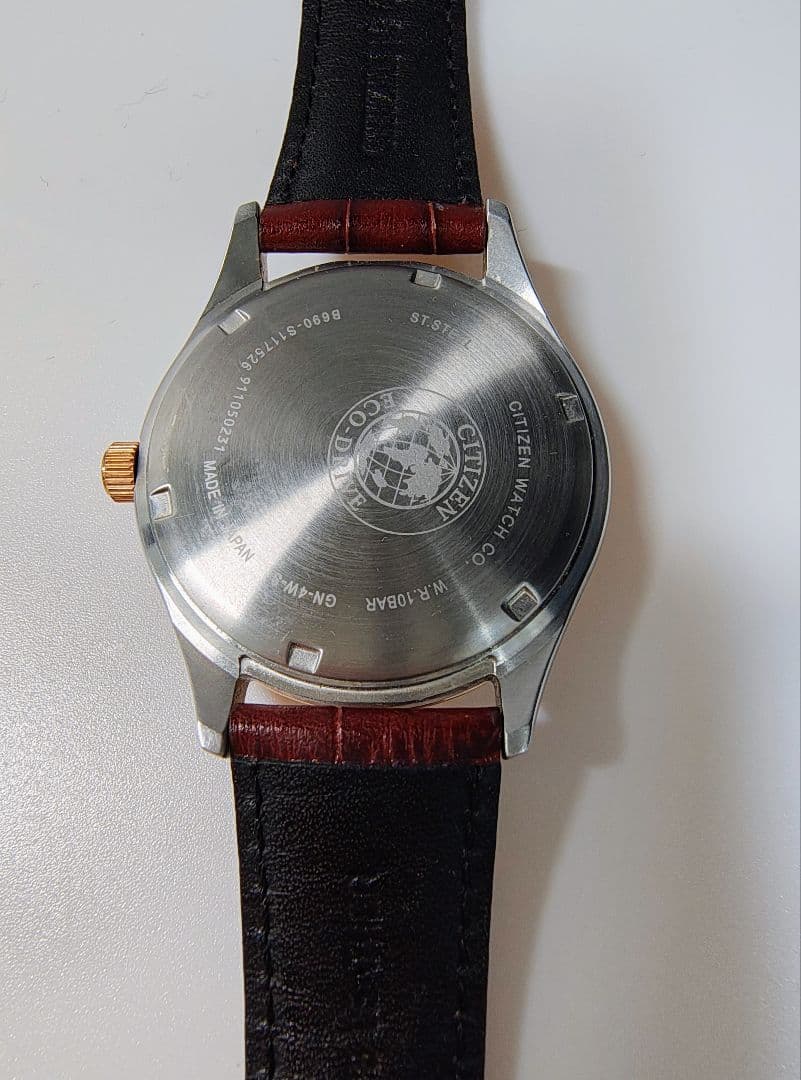 CITIZEN 腕時計レザー/SLV/B690-S117526　エコドライブ