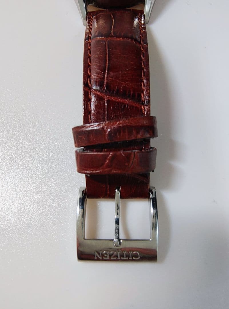 CITIZEN 腕時計レザー/SLV/B690-S117526　エコドライブ