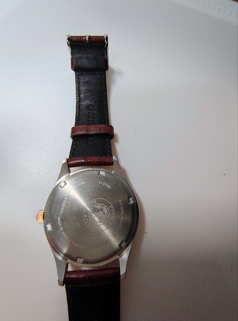 CITIZEN 腕時計レザー/SLV/B690-S117526　エコドライブ