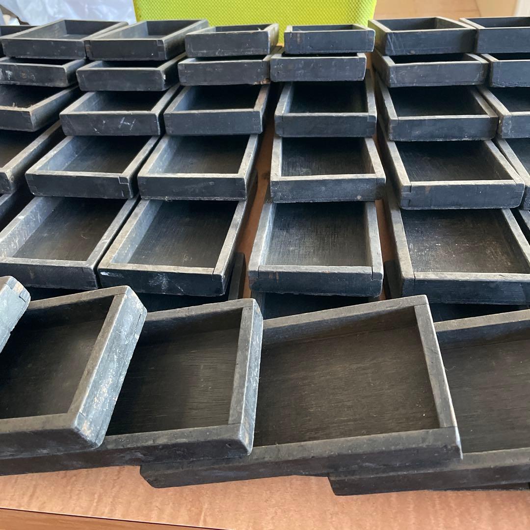 【chyas】B50-1/活版印刷所で使われていた小箱（文選箱）50枚