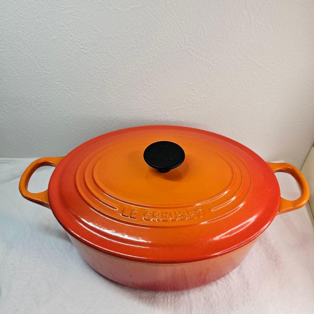 Le Creuset ル・クルーゼ オーバル両手鍋 オレンジ 25cm