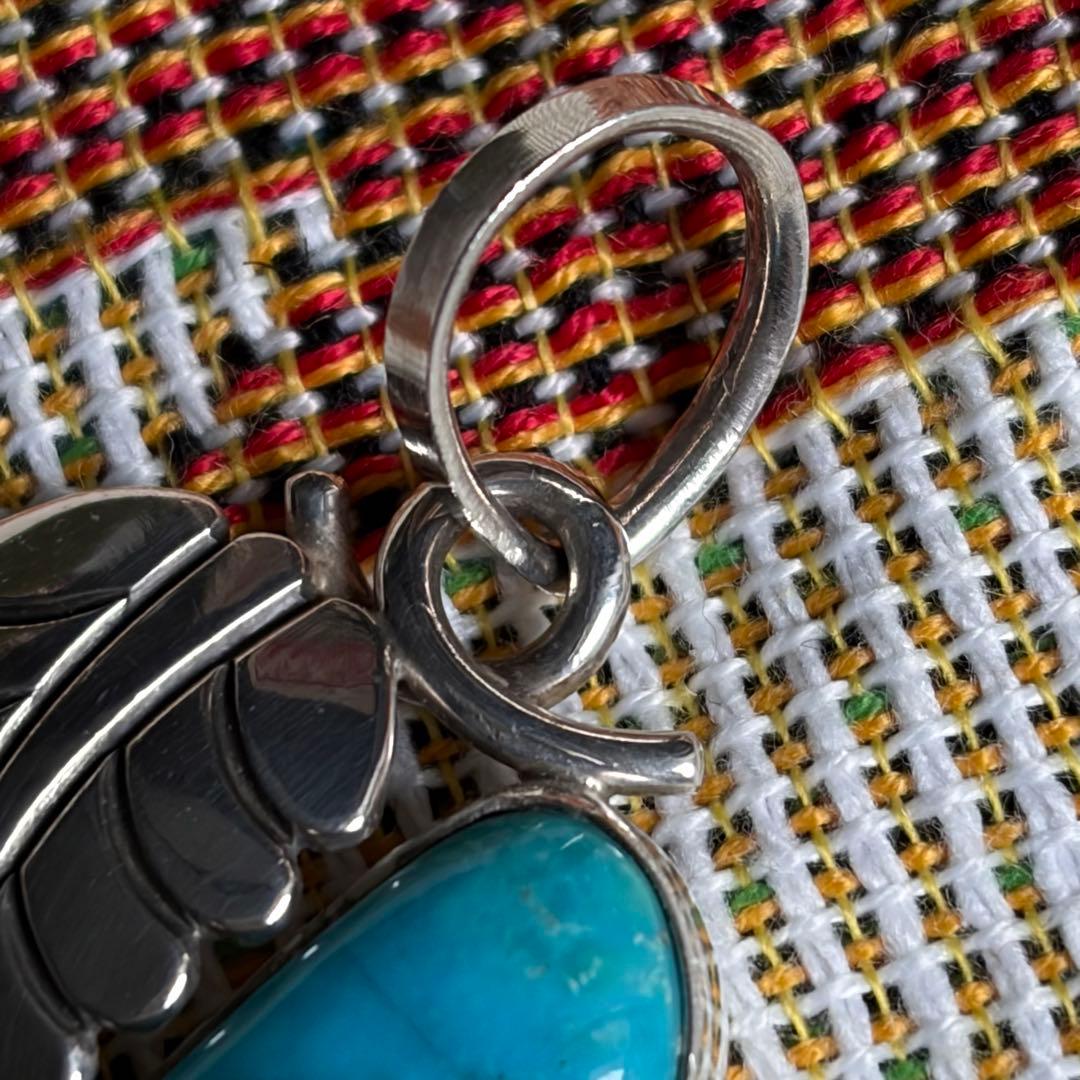 ナバホ ペンダントトップ ターコイズ リーフ Steve Yellowhorse