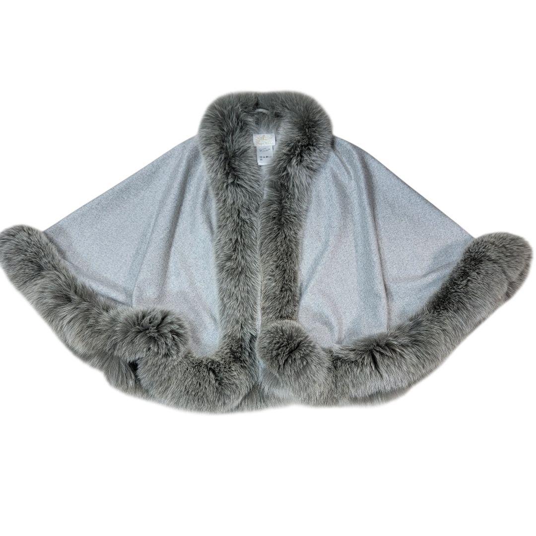 ほぼ未使用 グレースクラス Glace Class カシミヤフォックスストール