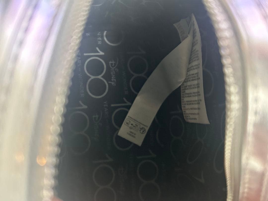 Disney 100周年 ランウジフライ　ミニーマウスリュック シルバー