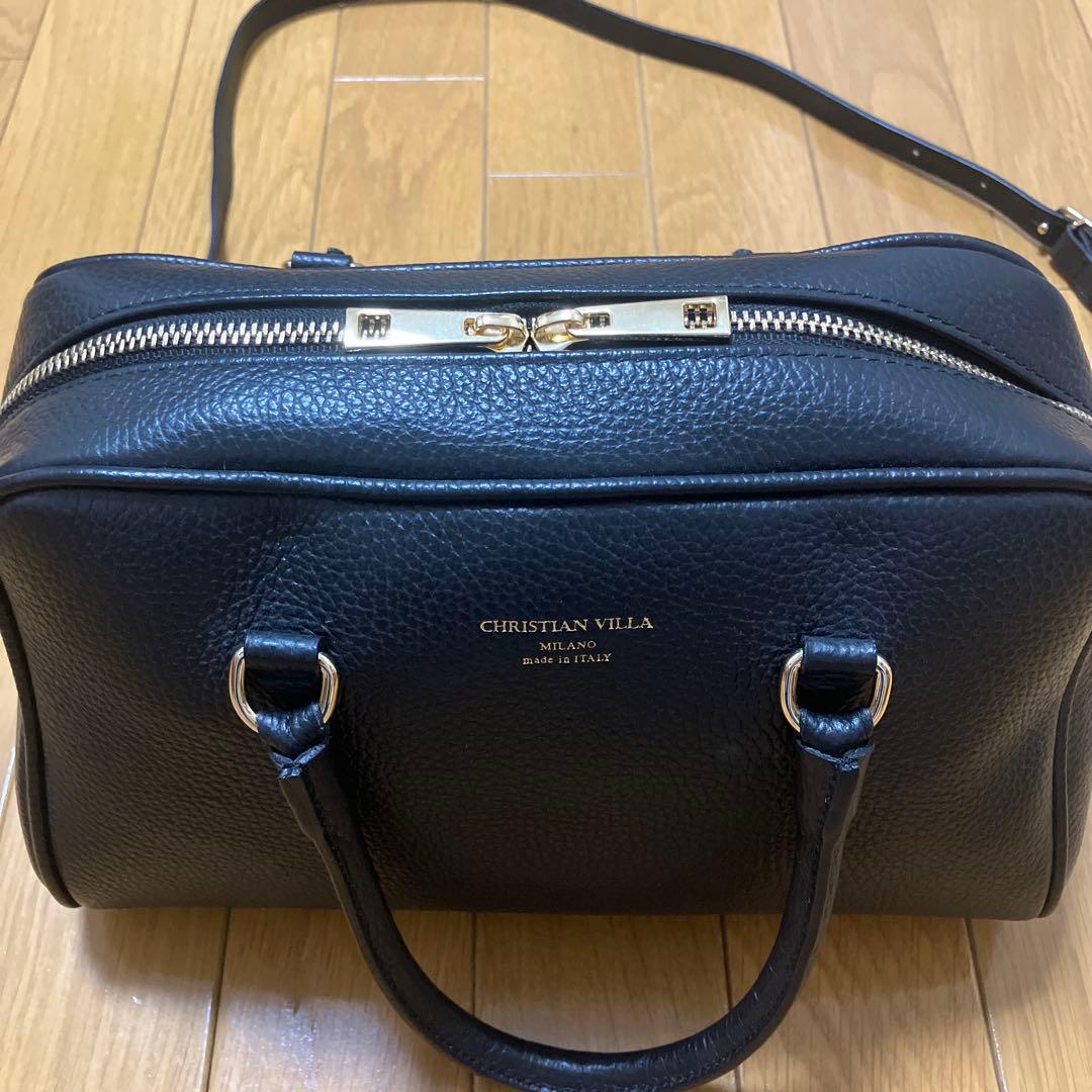 美品【CHRISTIAN VILLAクリスチャン ヴィラ】2WAYボストンバッグ