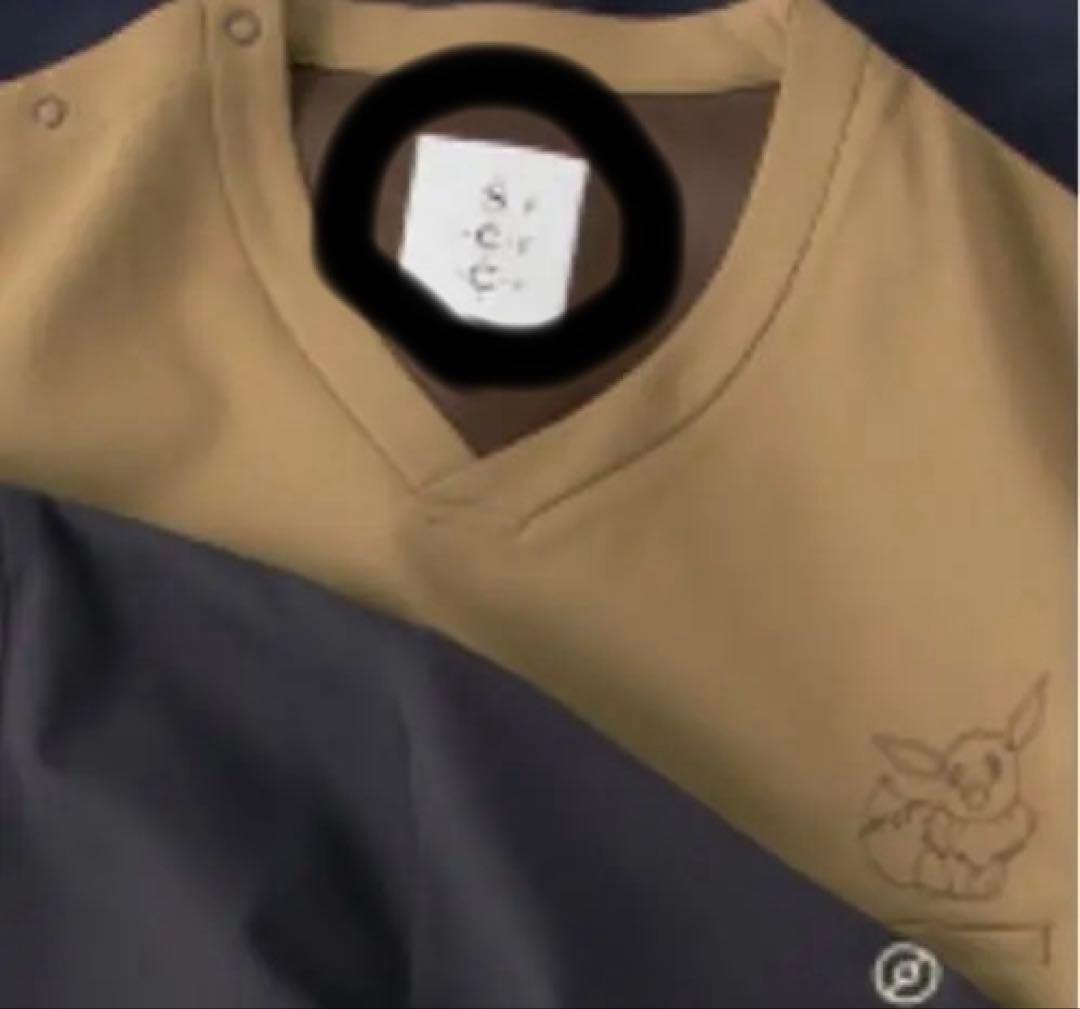 クラシコポケモン スクラブトップスのみ　ベージュ 男女兼用