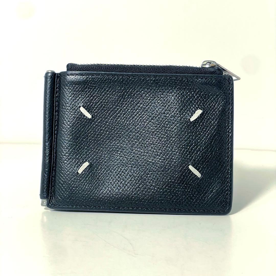 ✨️付属品✨️ マルジェラ マネークリップ シボ革 レザー 4ステッチ 黒