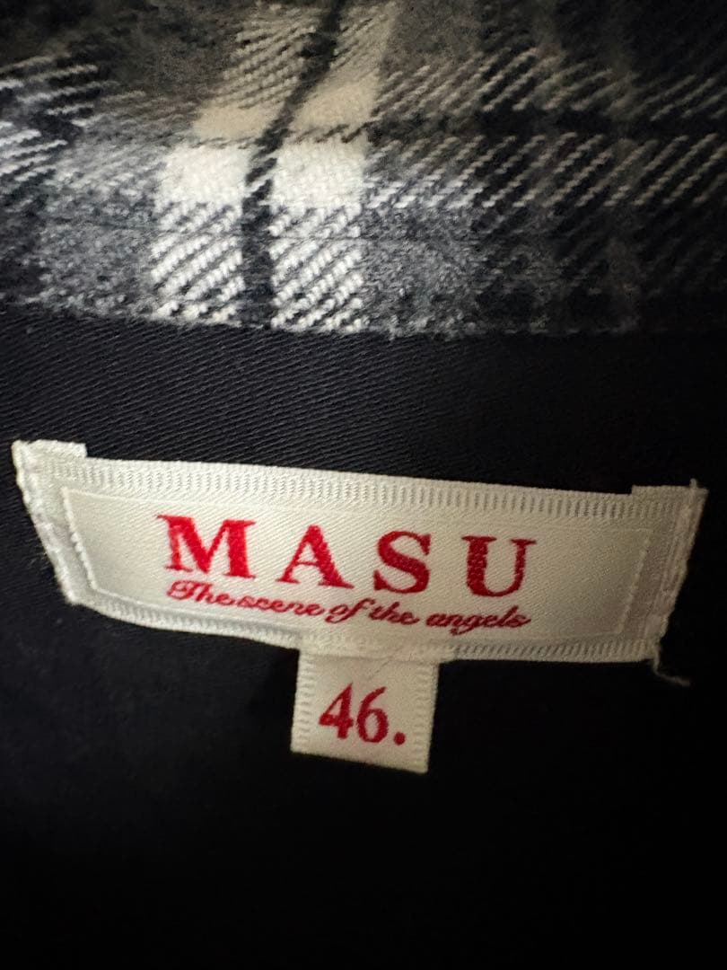 トップス MASU RODEO ZIP-UP PLAID SHIRT - BLACK