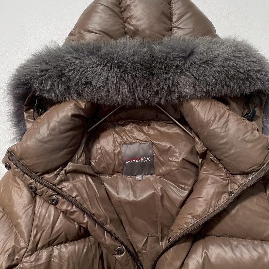 ピ*屋様 【大きいサイズ】デュベティカ デネブ ロングダウンコート 42 フォッ