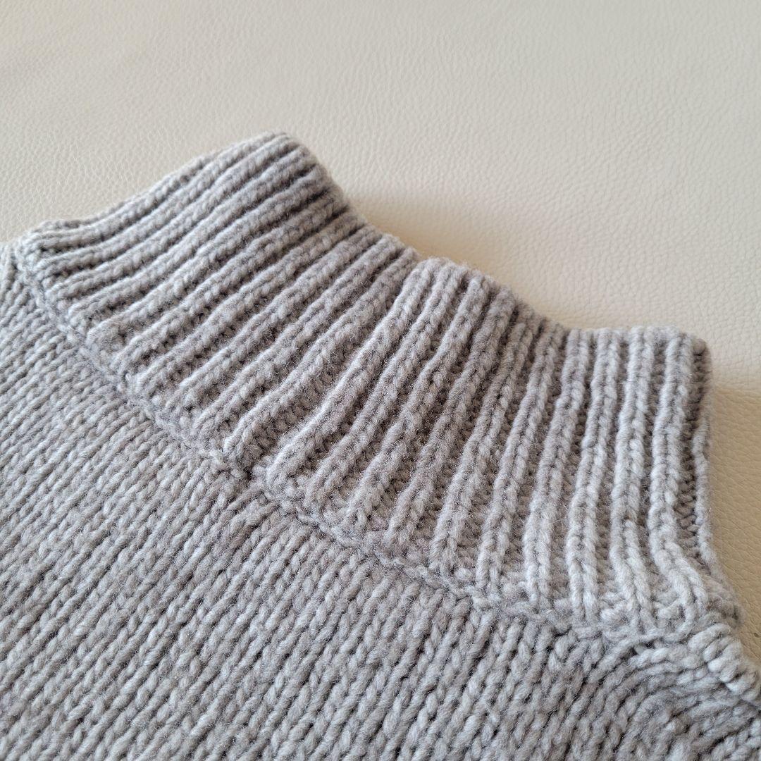 美品【evam eva】ウールヤクタートルニット チュニック ハイネック ワイド