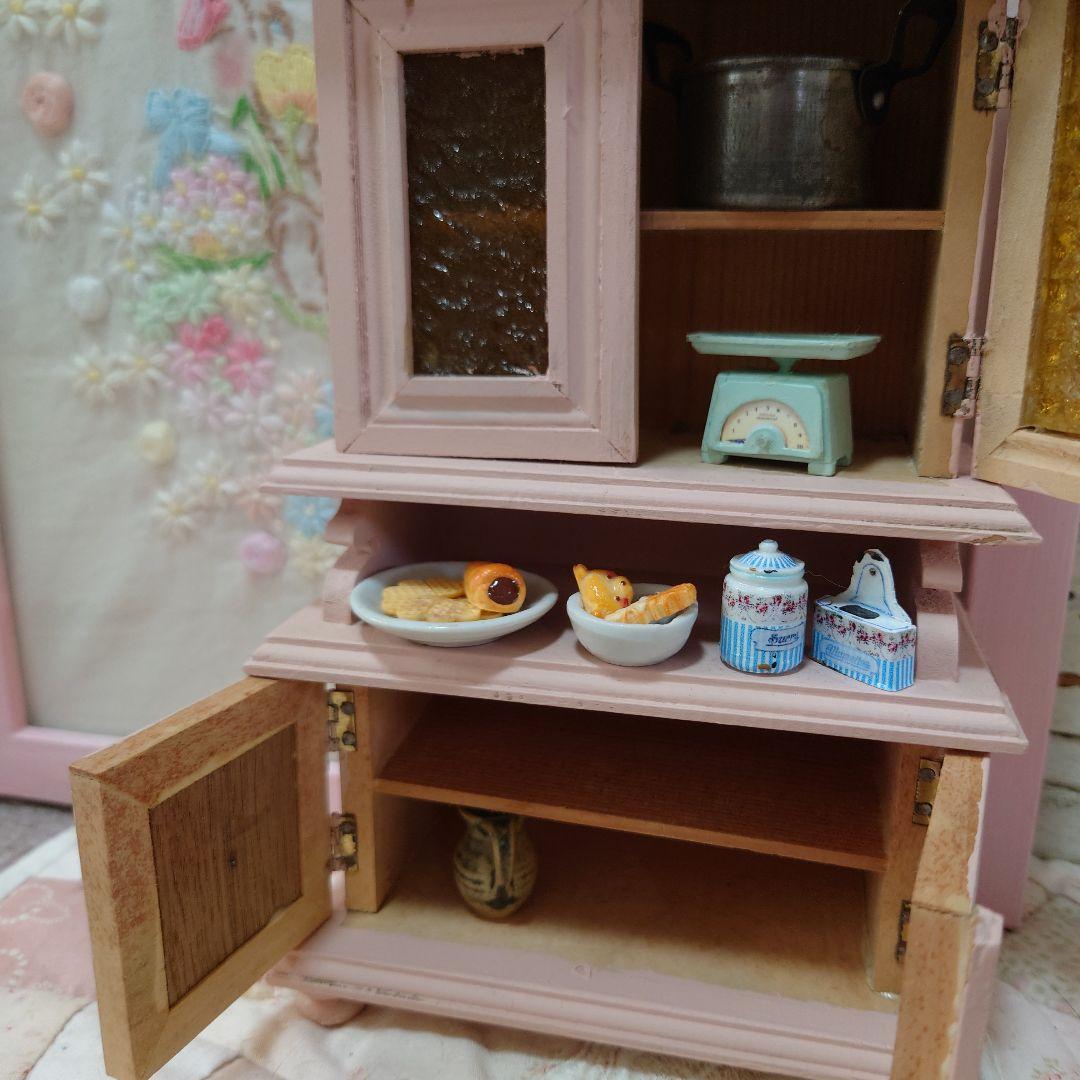 砂漠できなこ！！ヴィンテージ、ドールハウス、ミニチュア、食器棚