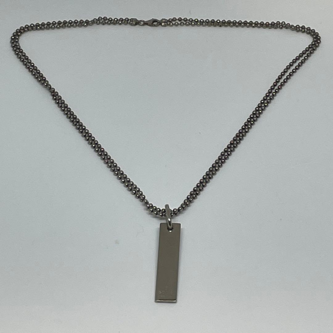 GUCCIグッチ バーペンダントトップ ネックレス シルバー925