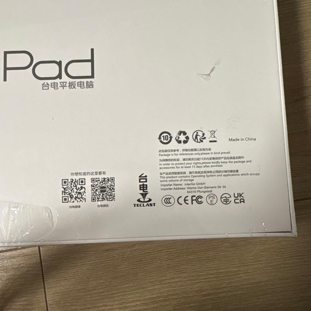TECLAST 新品未開封　タブレット　tPad ブルー