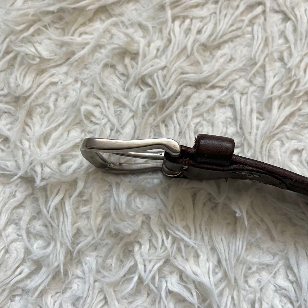良品　ヴィンテージ ワークス　レザーベルト　ブラウンDH5649 108523