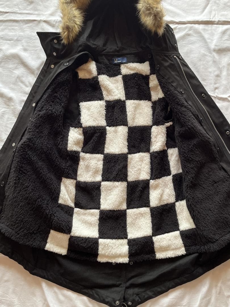 フレッドペリー フィッシュテールパーカー モッズコート ブラック XS