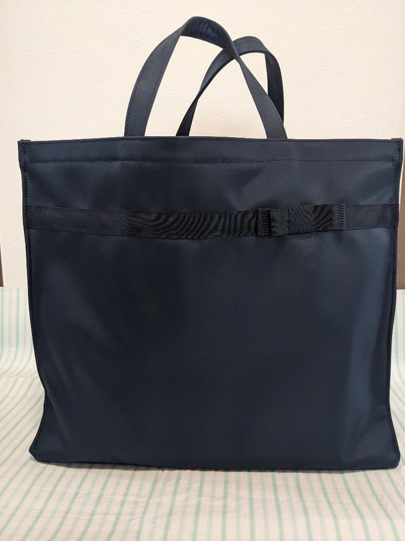 ファミリア　お受験トートバッグ　保護者用バッグ　ネイビー