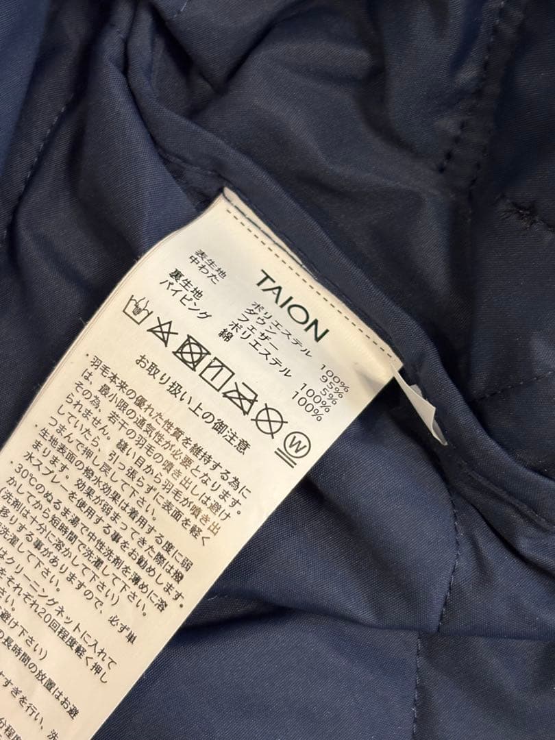 新品　TION タイオン　CITY LINE キルティングダウンジャケット　黒S