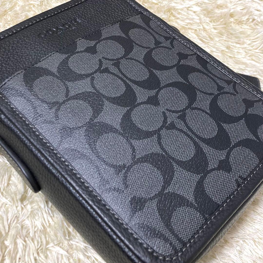 【極美品】コーチ サリバン ショルダーバッグ レザー PVC グレー ブラック