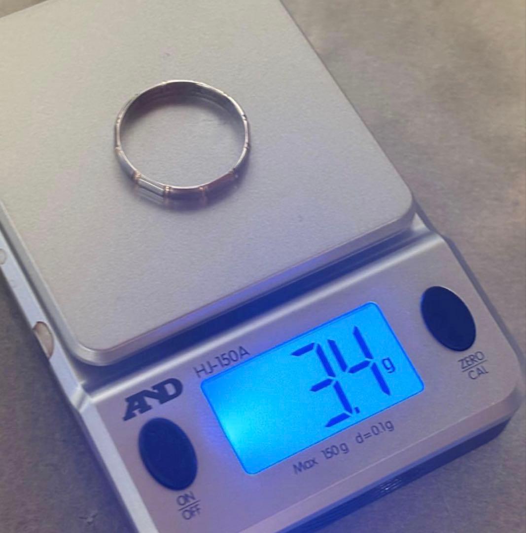 美品✴︎【セリーヌ CELINE 】リング プラチナ　Pt850ジュエリー　19号