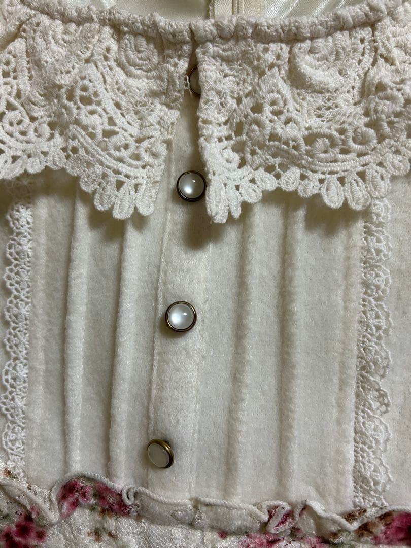 花柄レース長袖ミニワンピース リズリサ LIZLISA