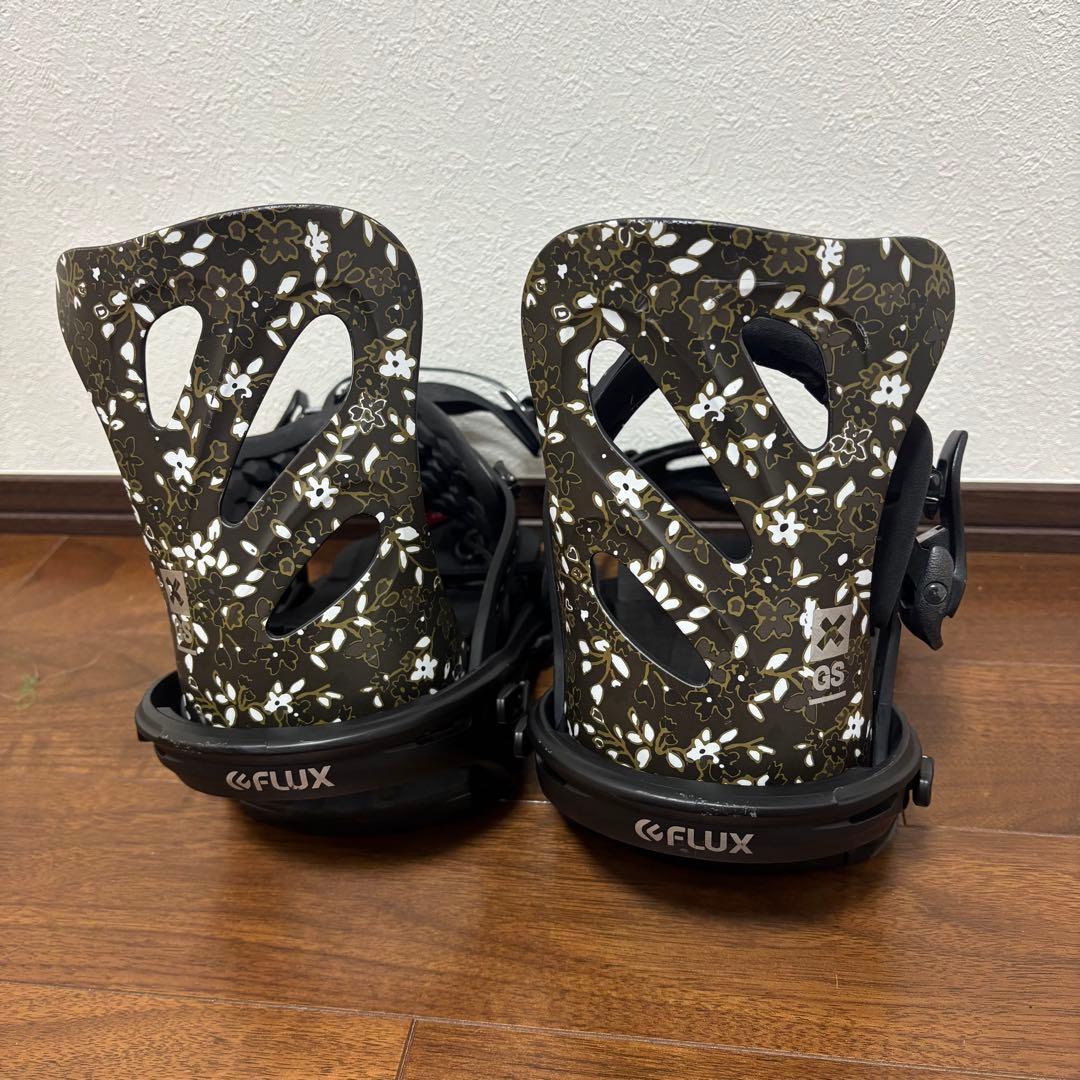 FLUX GS XS スノーボード　ビンディング　花柄　ブラック　レディース