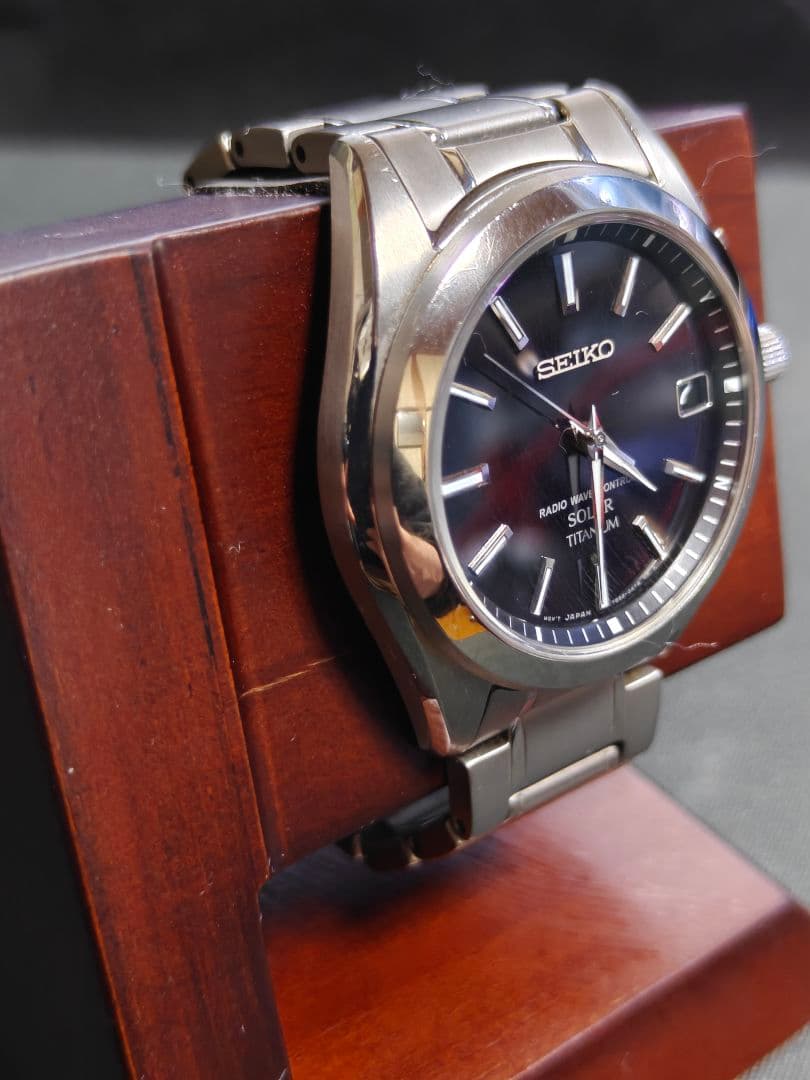 SEIKO SBTM217 ソーラー電波　チタン