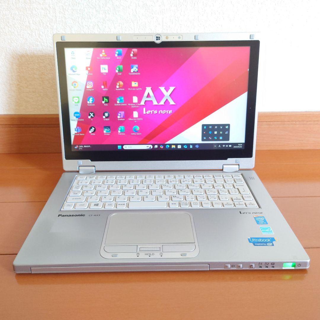 レッツノート　CF-AX3　タッチパネル　 i5　SSD　オフィス　Win11