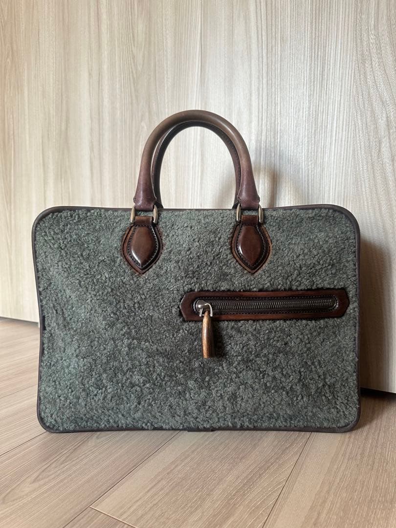 ま*つ様 特注100万円 ベルルッティ ドゥジュール シアリング レザー バッグ