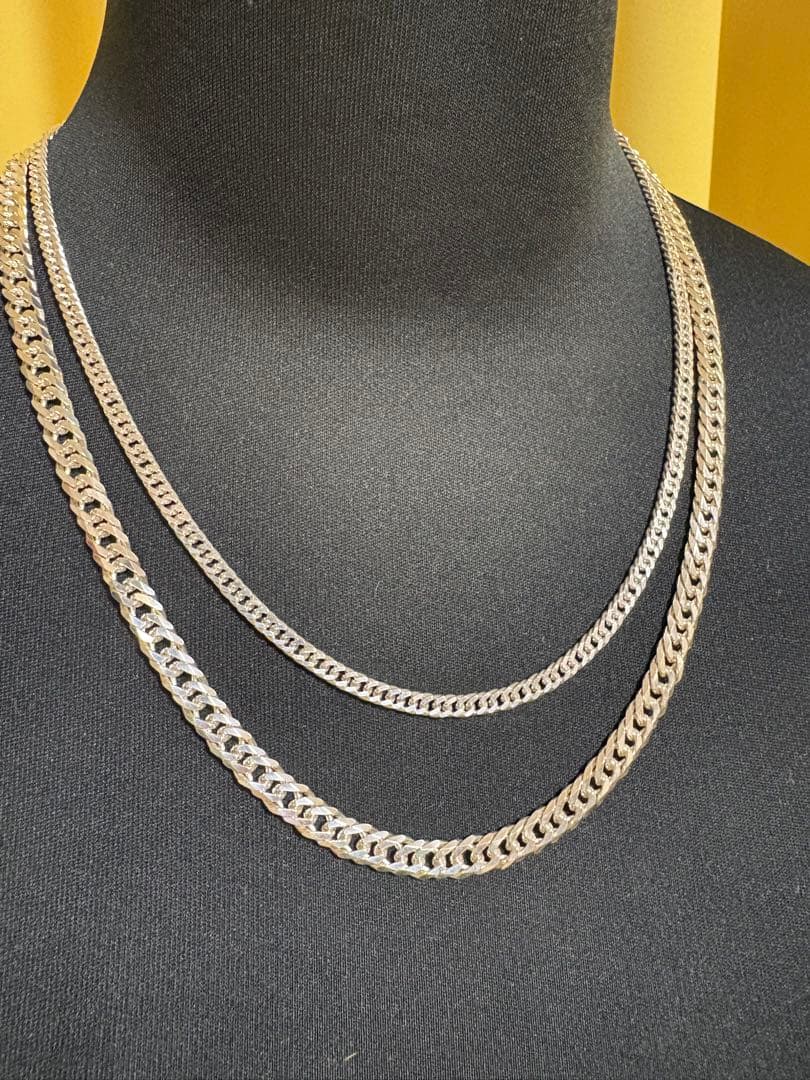 ダブル喜平　ネックレス　シルバー925 2本セット