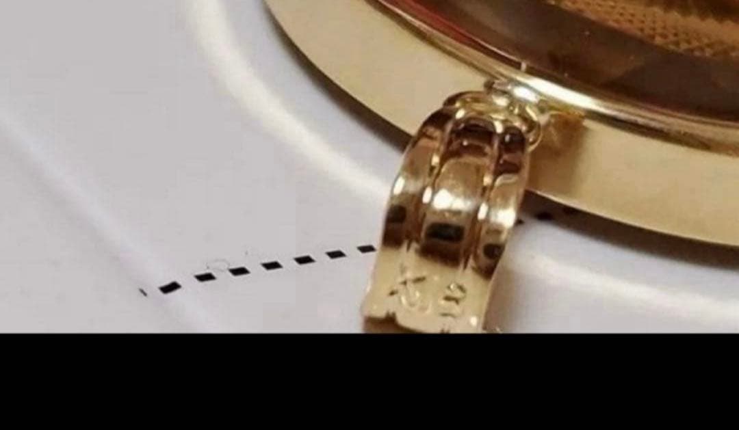 k18 ネックレストップ　ペンダントトップ　ガラス付き　喜平　新品　即日発送